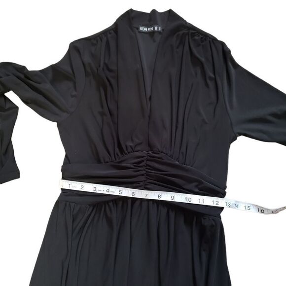 KOH KOH Black Ruched Long Gown MEDIUM - Picture 11 of 16